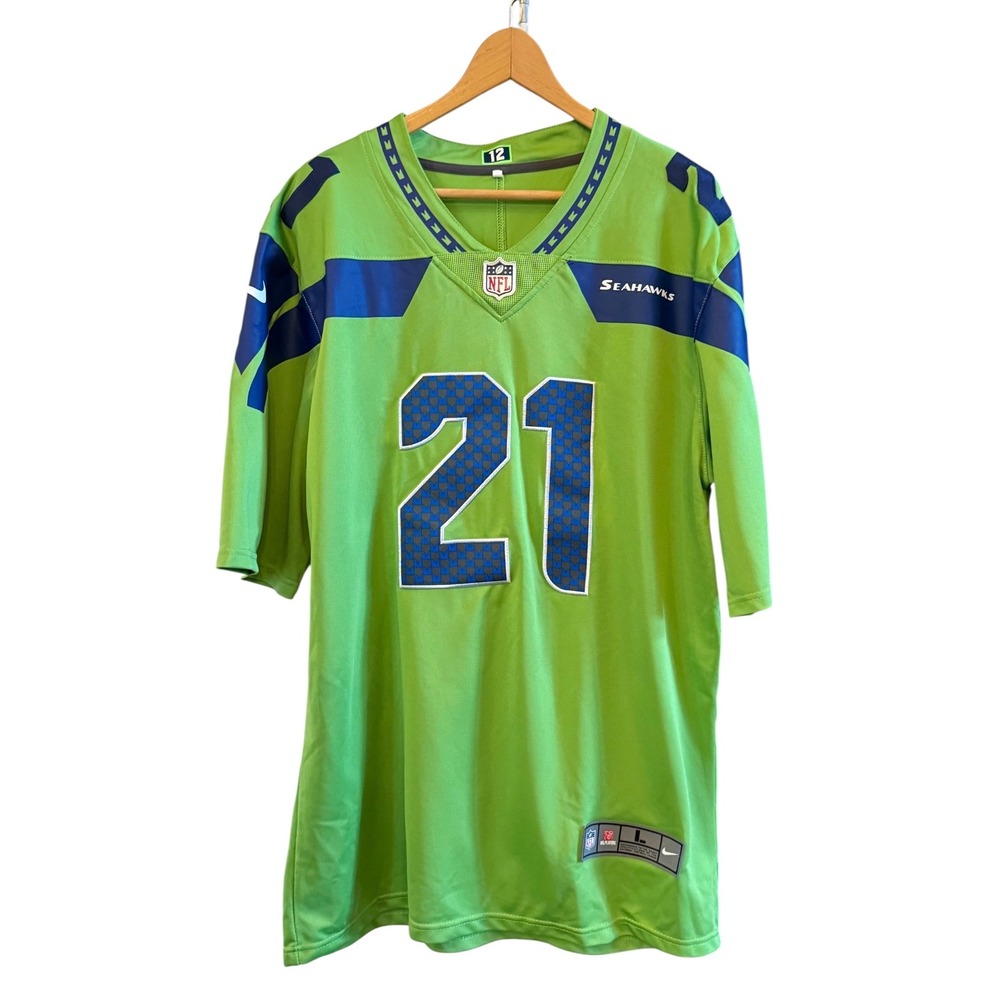 Nike NFL Seattle Seahawks #21 Devon Witherspoon Neon Green Football Jersey Sz L